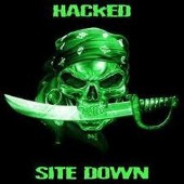 hackers hacking burning skull site hacked gold skull sword